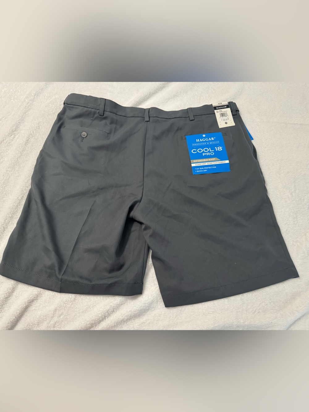 Haggar Men’s Cool 18 Pro Gray Golf Short Size 42 - Picture 2 of 6